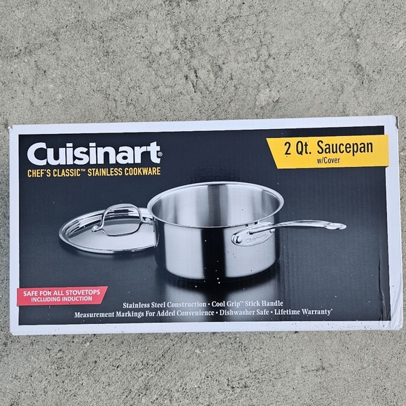 Cuisinart Chef's Classic Stainless Cookware 2 Quart Saucepan w/ Cover # 71918 - Picture 1 of 4
